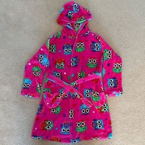Komar Kids Hot Pink Owl Hooded Fleece Robe